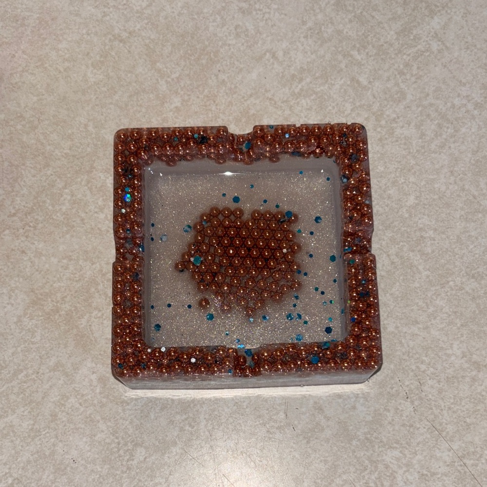 Beaded Square Trinket Dish